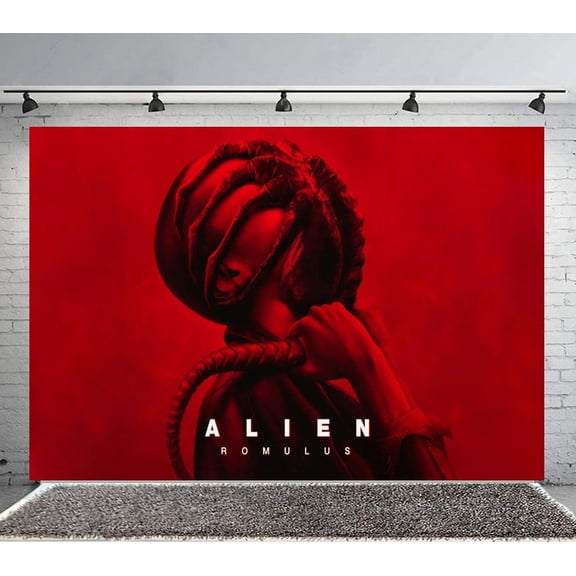 Alien Romulus Backdrop Banner Party Supplies Poster Movie Theme Background for Photography Birthday Decorations
