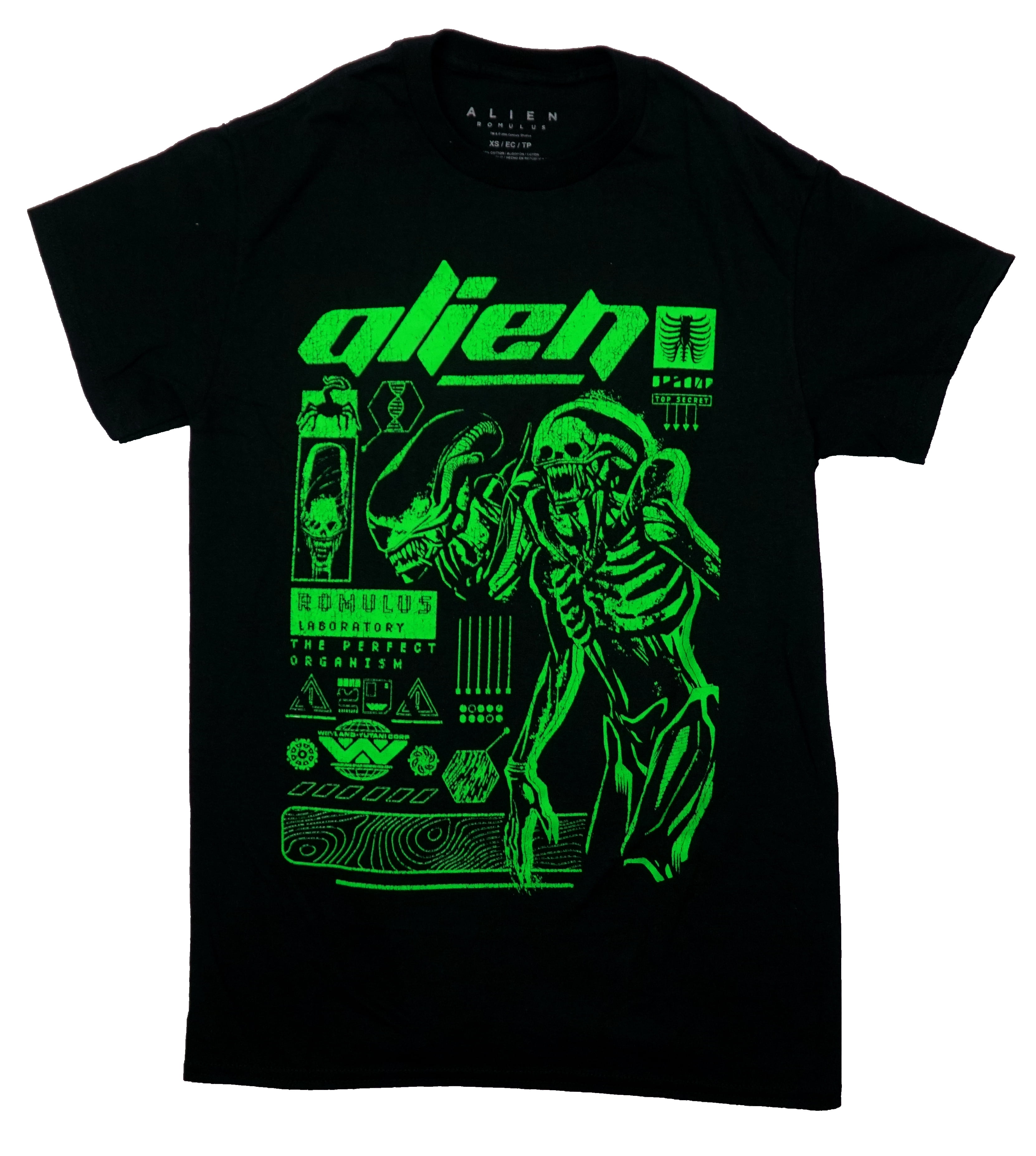 Alien Romulus Mens T-Shirt - Laboratory Green Perfect Organism Top ...