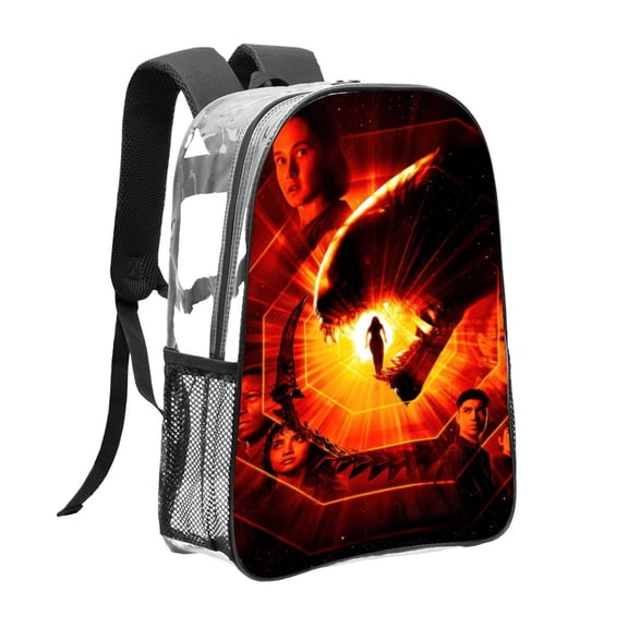 Alien Romulus Pattern Transparent Backpack Lightweight And fashionable Showcasing Personality And Leading The Trend