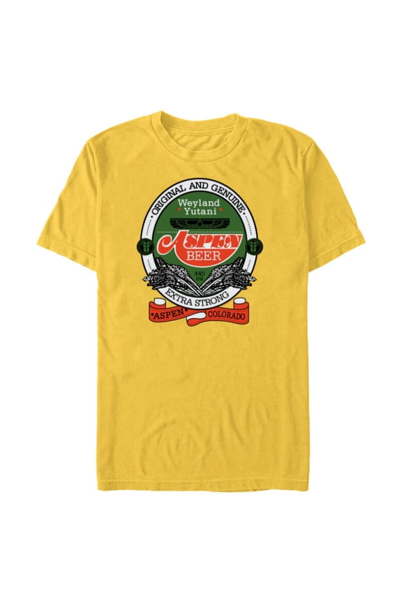 Alien: Romulus Weyland-Yutani Aspen Beer Logo - Short Sleeve Blended T-Shirt for Adults - Customized-Yellow