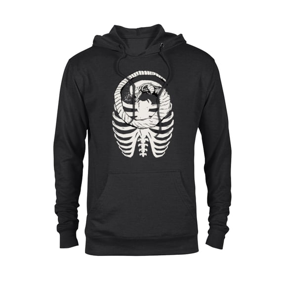 Alien: Romulus Xenomorph Chestburster in Ribcage Art - Pullover Hoodie for Adults - Customized-Black