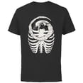 thumbnail image 1 of Alien: Romulus Xenomorph Chestburster in Ribcage Art - Short Sleeve Cotton T-Shirt for Adults - Customized-Black, 1 of 5