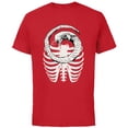thumbnail image 1 of Alien: Romulus Xenomorph Chestburster in Ribcage Art - Short Sleeve Cotton T-Shirt for Adults - Customized-Red, 1 of 5
