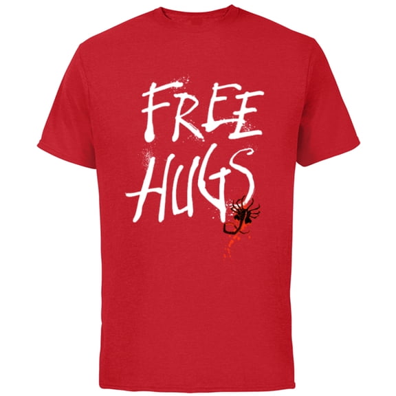 Alien: Romulus Xenomorph Facehugger Free Hugs - Short Sleeve Cotton T-Shirt for Adults - Customized-Red