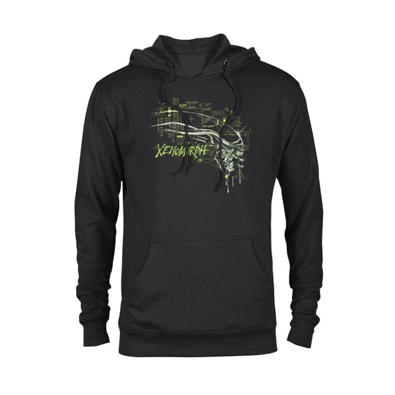 Alien: Romulus Xenomorph Head Over Tech - Pullover Hoodie for Adults - Customized-Black