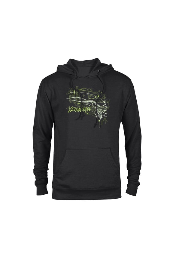 Alien: Romulus Xenomorph Head Over Tech - Pullover Hoodie for Adults - Customized-Black
