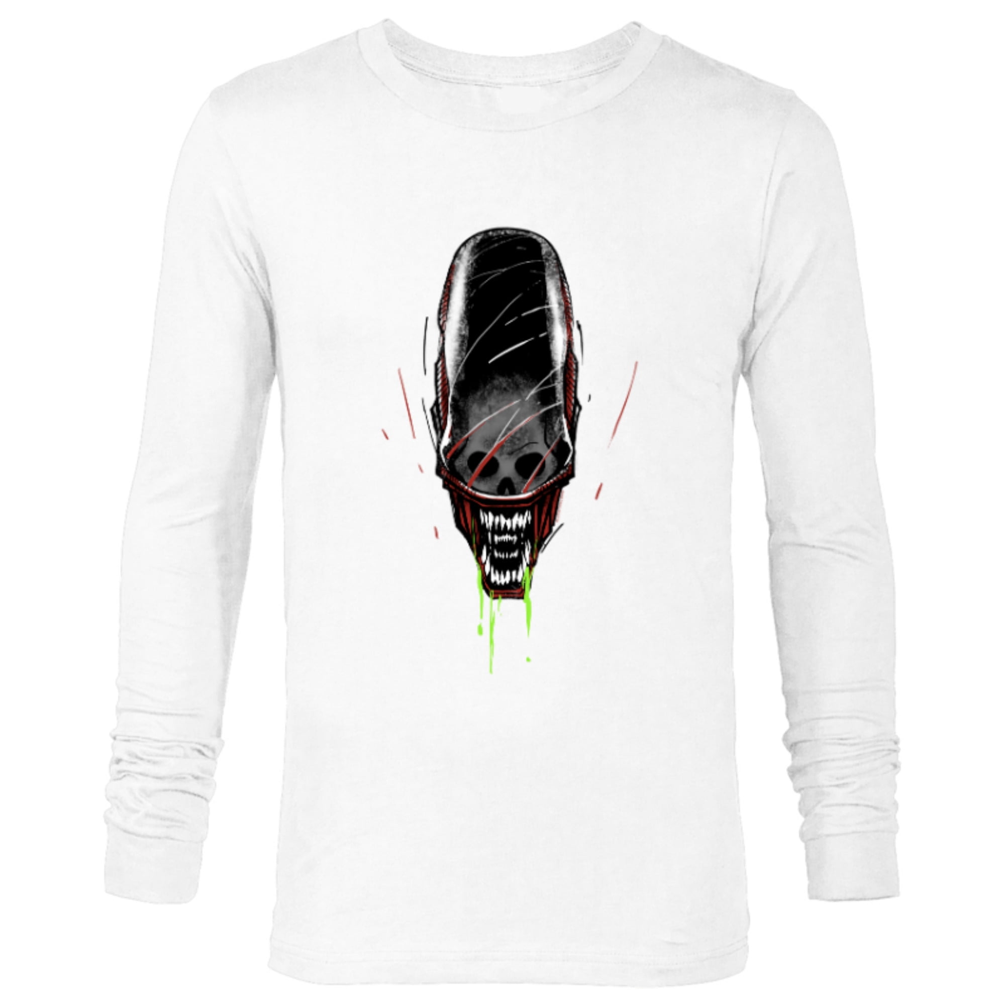 Alien: Romulus Xenomorph Head Skull and Double Jaws Art - Long Sleeve T ...