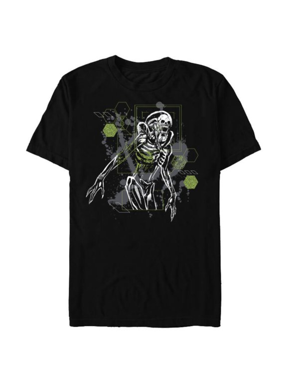Alien: Romulus Xenomorph Tech Readout - Short Sleeve Blended T-Shirt for Adults - Customized-Black