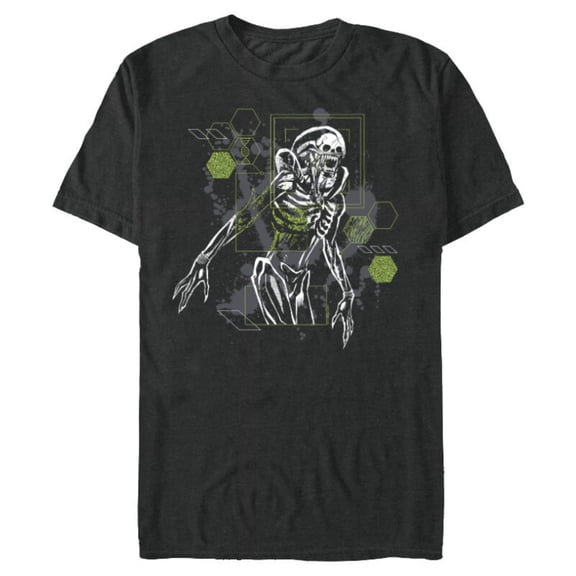 Alien: Romulus Xenomorph Tech Readout - Short Sleeve Blended T-Shirt for Adults - Customized-Dark Heather