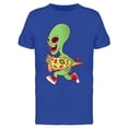 thumbnail image 1 of Alien Running With Pizza T-Shirt Men -Image by Shutterstock, Male Small, 1 of 2