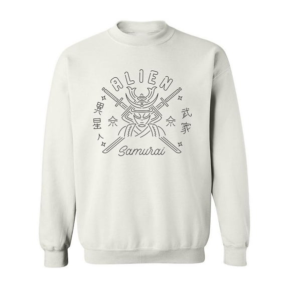 Alien Samurai Graphic Sweatshirt Men -Image by Shutterstock, Male 4X-Large