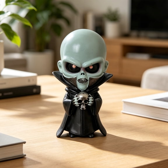 Alien Sculpture, Horror Resin Alien Statue Collectible Ornaments, for Home Office Bookshelf Indoor Outdoor Patio Lawn Yard Decor