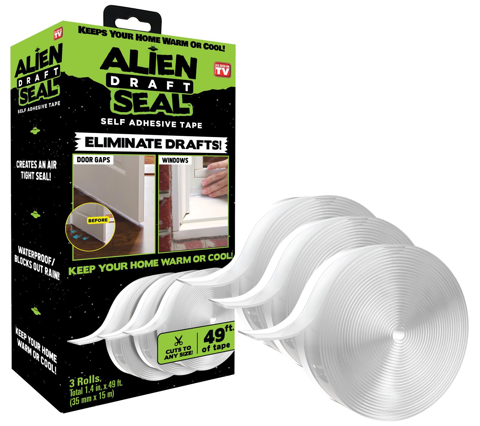 Alien Seal Draft Seal Window Door Seal Strip Transparent Windproof 