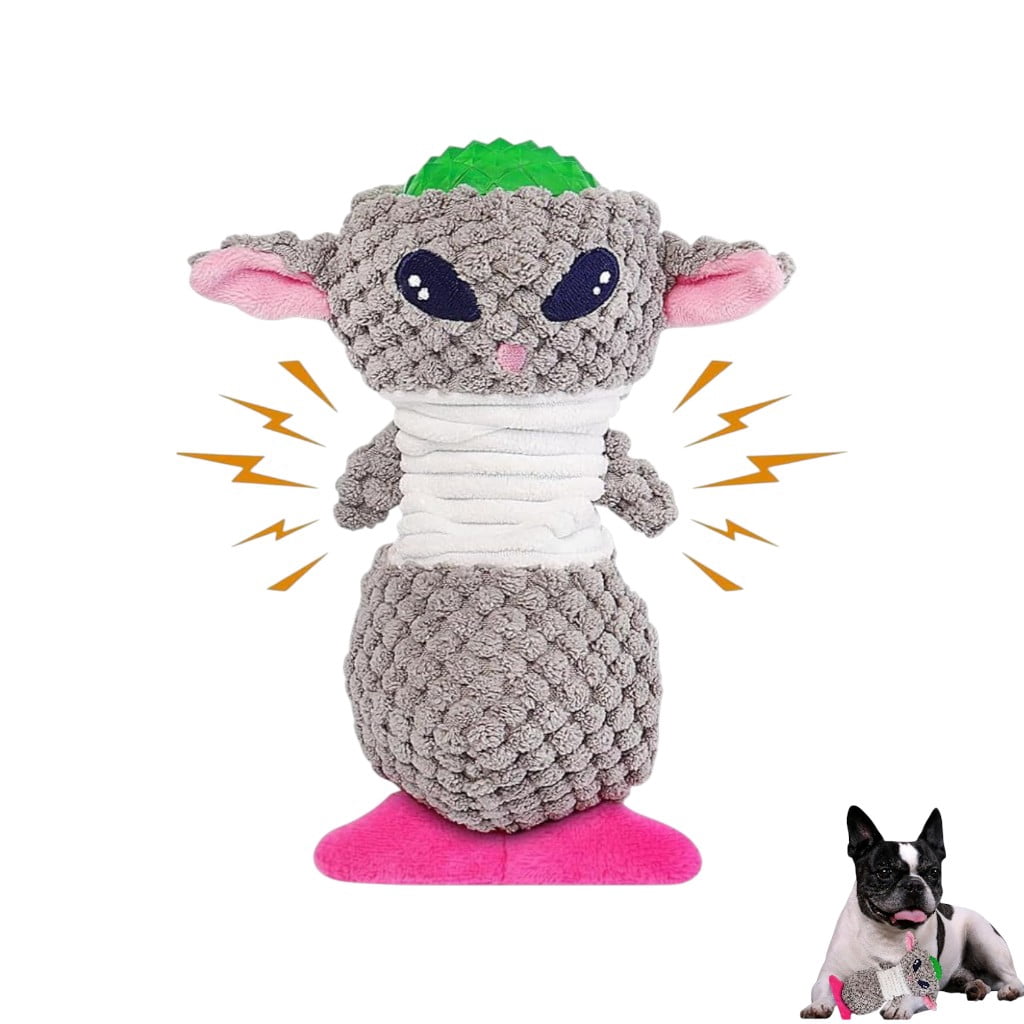Alien Shaped Plush Dog Toy with Latex Core, 2 in 1 Interactive Squeaky Dog  Toy for Tug, Fetch and Daily Play, Durable Design for Dogs