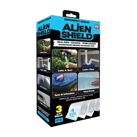 Alien Shield Heavy Duty, Waterproof Transparent Flex Double Sided Tape, 3 Rolls