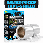Alien Shield Transparent Sealing Tape Waterproof Repair Tape Adhesive Strips Patch Tape to Repair Tears, Cracks, and Leaks, 2 Rolls Total 10 Feet x 4" Width As Seen On TV, 2 Pack