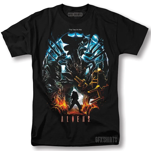 Alien Shirt Classic Movie Poster Vintage Graphic Design T-Shirt ...