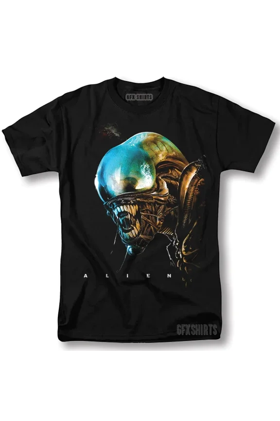 Alien Shirt Promo 90s Movie Poster Vintage Graphic Design T-Shirt