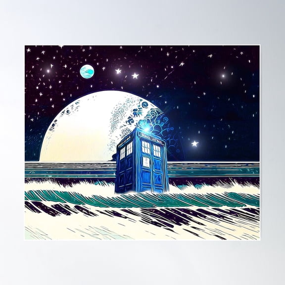 Alien Shore Poster Wall Art, Modern Wall Decor For Living Room Bedroom, 12x18 UNFRAMED
