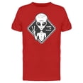 thumbnail image 1 of Alien Showing Peace Sign T-Shirt Men -Image by Shutterstock, Male 3X-Large, 1 of 2