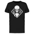 thumbnail image 1 of Alien Showing Peace Sign T-Shirt Men -Image by Shutterstock, Male Large, 1 of 4