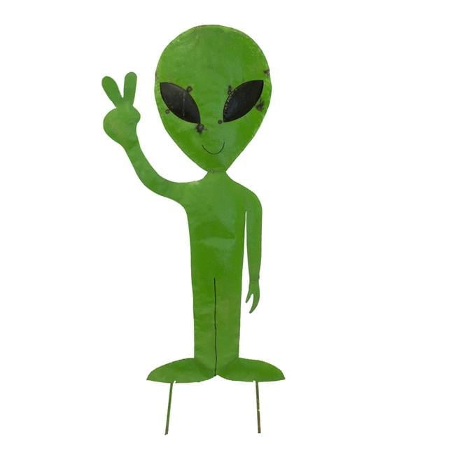 Alien Silhouette Stake for Garden Decor