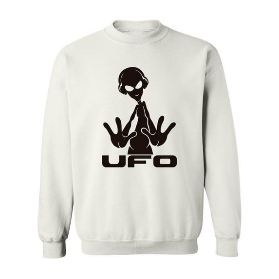 Alien Silhouette Ufo Sweatshirt Men -Image by Shutterstock, Male Large