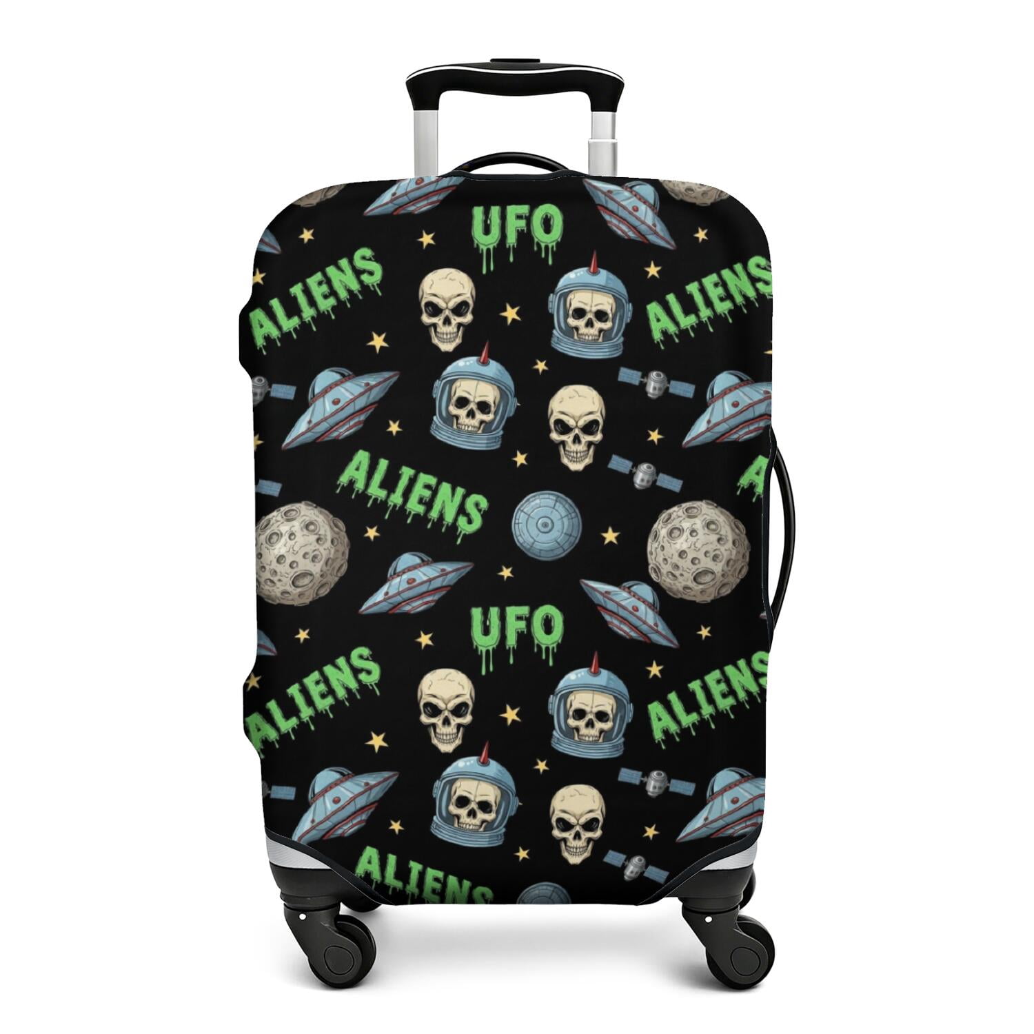 Alien Skull Black Pattern Luggage Cover,Stretch Suitcase Dust Cover ...