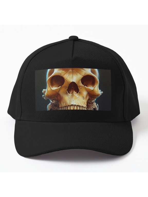 Alien Skull Man Baseball Cap, Sci-Fi Character Graphic Design, Classic Everyday Hat