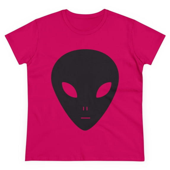 Alien Snapshot Women's Midweight Cotton Tee Pullover Semi Fitted T-Shirt