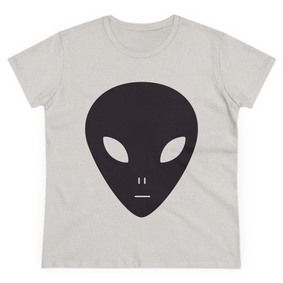 Alien Snapshot Women's Midweight Cotton Tee Pullover Semi Fitted T-Shirt