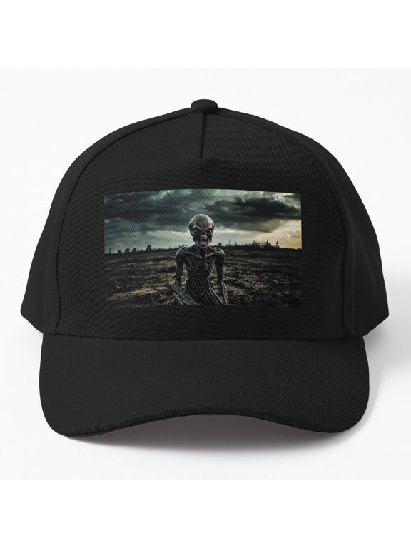 Alien Soldier Battlefield Baseball Hat, Science Fiction Military Action Scene Design Cap