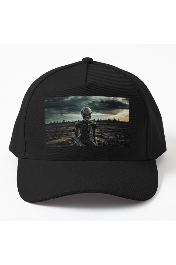 Alien Soldier Battlefield Baseball Hat, Science Fiction Military Action Scene Design Cap