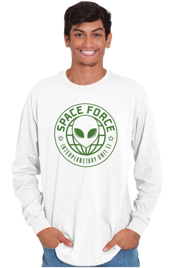 Alien Space Force Area 51 Believers Long Sleeve TShirt Men Women Brisco Brands S