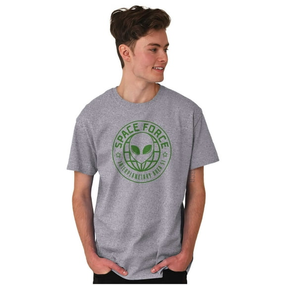 Alien Space Force Area 51 Believers Plus Size Crewneck Graphic Tee Shirt Brisco Brands 2X