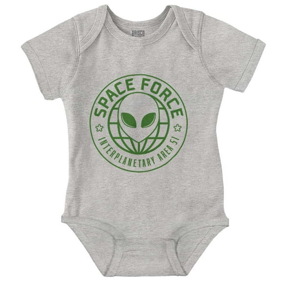 Alien Space Force Area 51 Believers Romper Boys or Girls Infant Baby Brisco Brands 12M