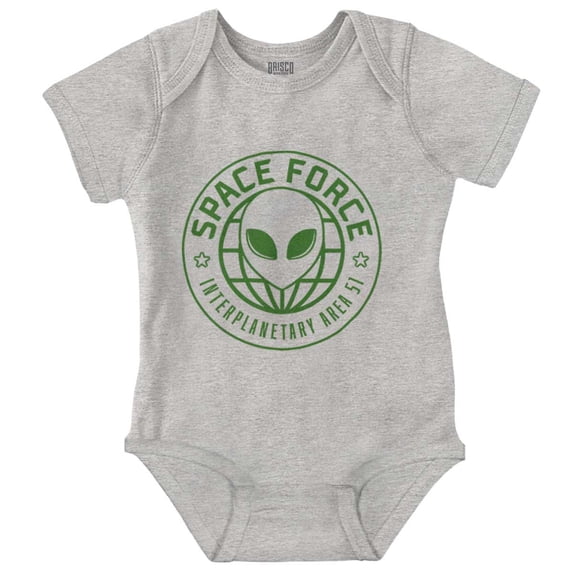 Alien Space Force Area 51 Believers Romper Boys or Girls Infant Baby Brisco Brands 18M
