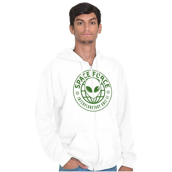Alien Space Force Area 51 Believers Zip Up Hoodie Men's Women's Brisco Brands M