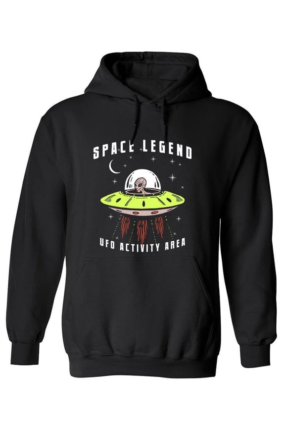 Alien Space Legend Design Hoodie Men - Men Hoodie, Black, 3XL