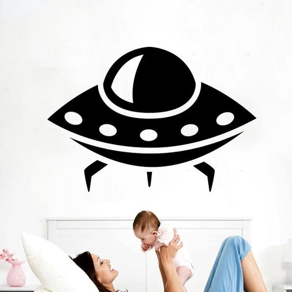 Alien Space Wall Stickers UFO Home Decor Wall Decals For Children Removable Decoration Bedroom Nursery 83x58cm