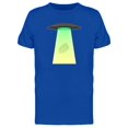 thumbnail image 1 of Alien Spaceship Taking Asteroid Tee Men's -Image by Shutterstock, 1 of 2