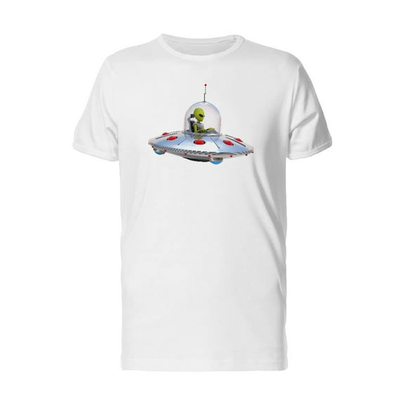 Alien Spaceship, Ufo, Doodle T-Shirt Men -Image by Shutterstock, Male Large