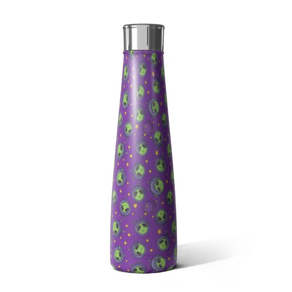 Alien Spacesuit Purple Pattern Cola Shaped Water Bottle 1 Pack, Vacuum Insulated Vacuum Cola Tumbler 360° Seamless Print Gifts Ideas for Birthday Holiday Party