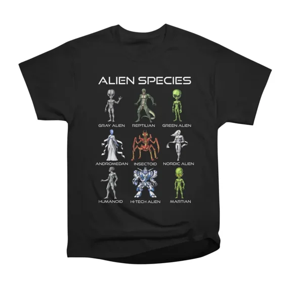 Alien Species T-Shirt Tee Gift For Him Merch For Her Apparel For Friend ...
