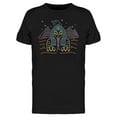 thumbnail image 1 of Alien Sphinx Neon Style T-Shirt Men -Image by Shutterstock, Male Medium, 1 of 4