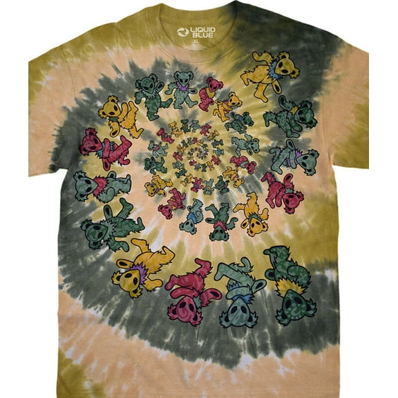 Alien Spiral Bears Tie-Dye T-Shirt