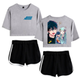 thumbnail image 1 of Alien Stage ALNST Merch Crop Top T-Shirt Luka Shorts Suit Final Round Short Sleeve For Women Girl Top Tee, 1 of 2