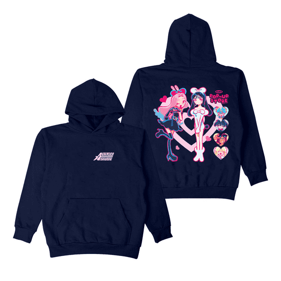 Alien Stage ALNST Merch Hoodies Pink Heart Logo Mizi Sua Merch Hoodie Unisex Pullover Long Sleeve