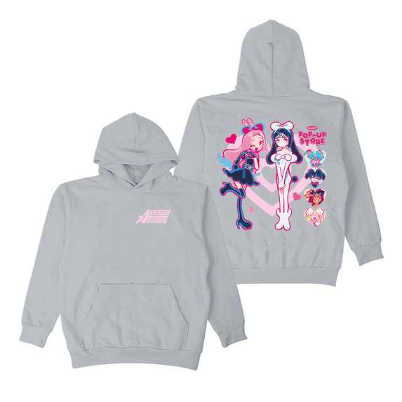 Alien Stage ALNST Pink Heart Logo Merch Hoodies - Mizi Sua Unisex Cotton Long Sleeve Pullover, Hooded Casual Streetwear for Men Women,M,6