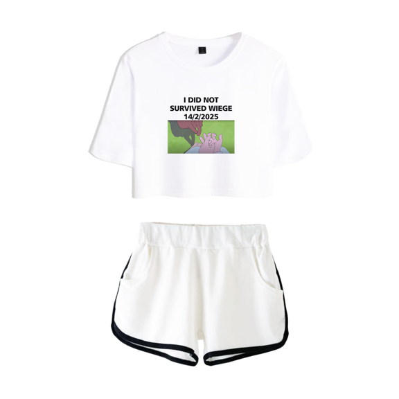 Alien Stage Crop Tops Shorts I Did Not Survived Wiege Top Tees Top Women T Shirts Summer Short Sleeves
